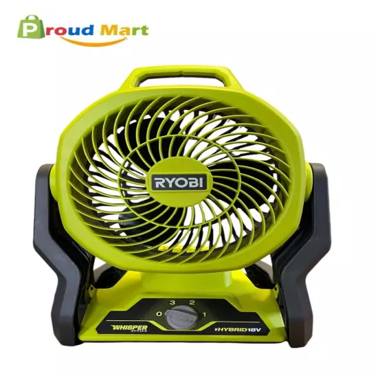 RYOBI 7-1/2" PCL811 Jobsite Fan 18V Cordless Hybrid WHISPER SERIES (Tool Only)