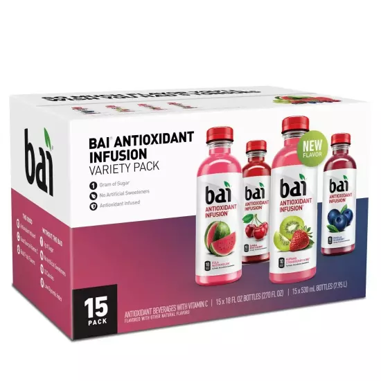 Bai Antioxidant Infusion Variety Pack 18 fl. oz. 15 ct.