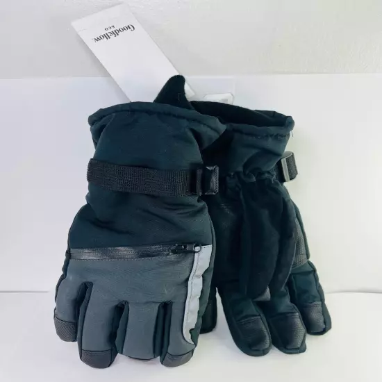 Goodfellow Zip Pocket Ski Gloves, Men's Size M/L, Black