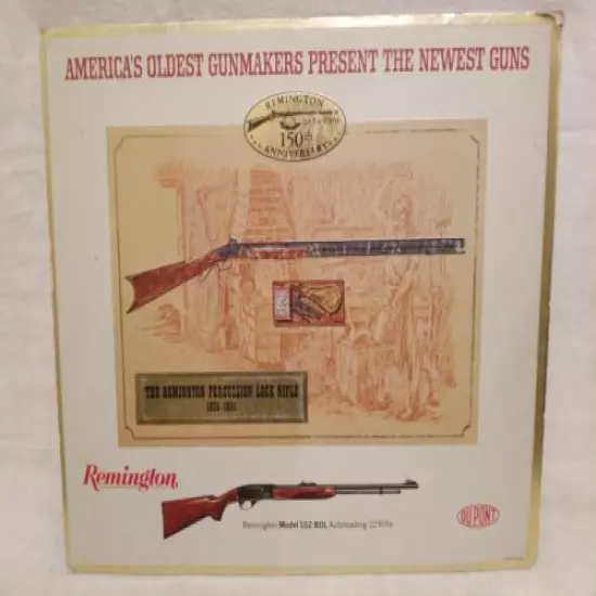 REMINGTON MOD.552 BDL,1966''150TH ANNI.'' CARDBOARD STANDUP DEALER COUNTER SIGNS