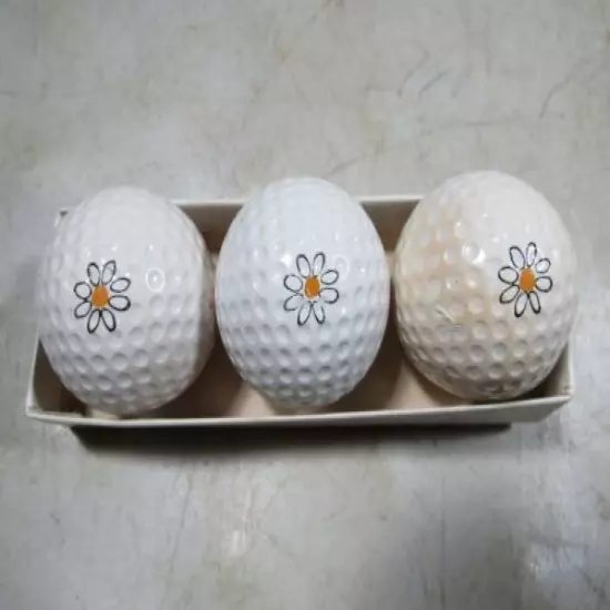 3 Vintage Peck & Peck Liquid Center Golf-Bud Golf Balls NOS 