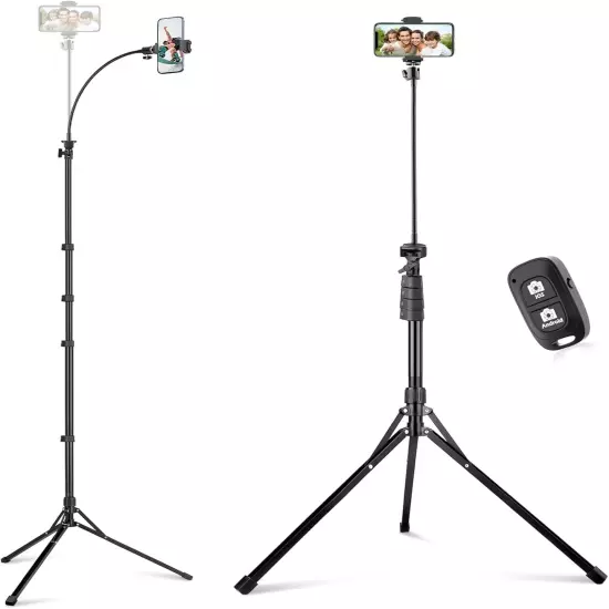 SENSYNE 62" Phone Tripod & Selfie Stick, Extendable Cell Phone Tripod Stand with