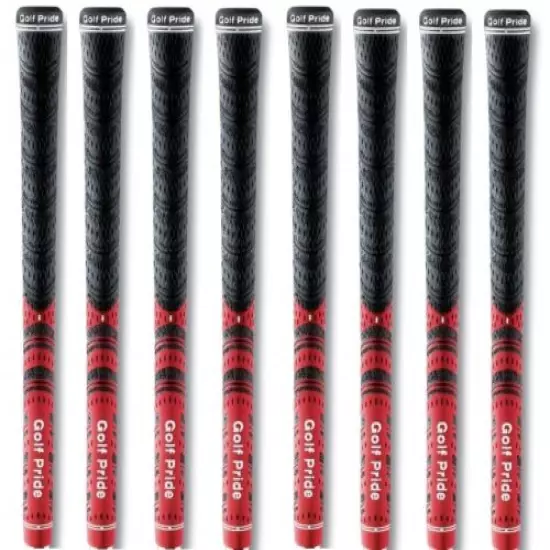 GOLF PRIDE MCC NEW DECADE MULTICOMPOUND RED STANDARD GOLF GRIPS - 8 PACK