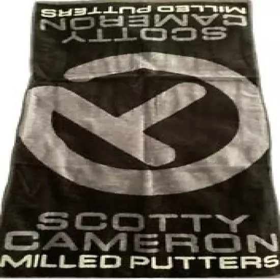 NWT SCOTTY CAMERON GALLERY Large Circle T Players Towel Gray Black Golf 39 x17