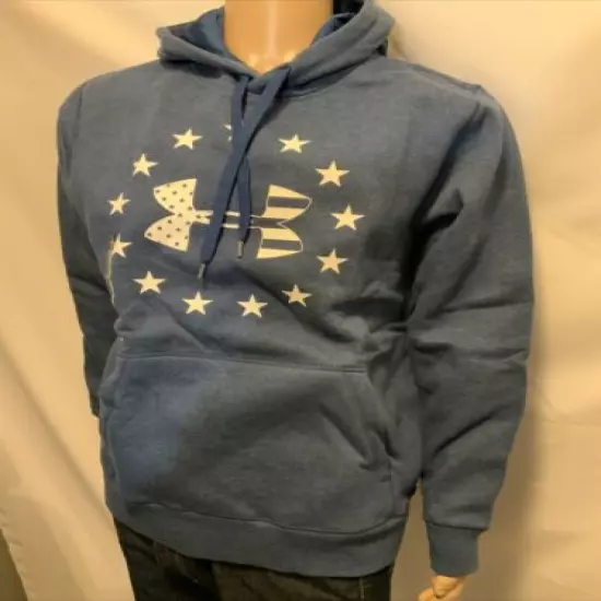 Under Armour BFL Freedom Rival Hoodie Cold Gear 1292732 Blackout Storm Navy Larg