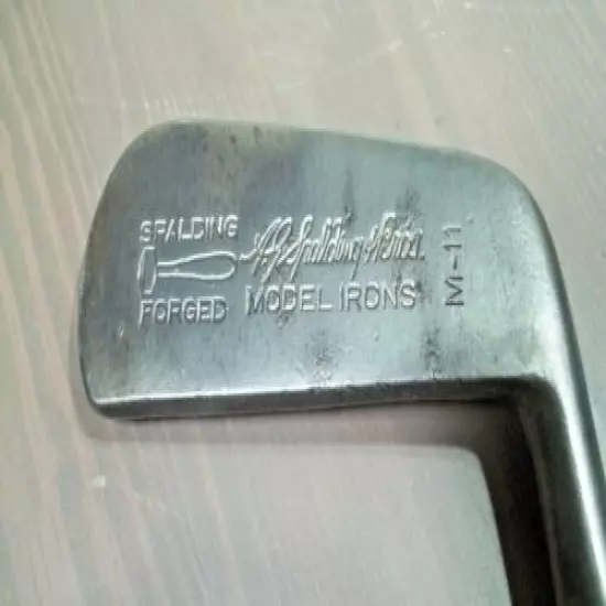 Antique Hickory Shaft A G Spaulding Forged Model Irons M-11 11 Original 