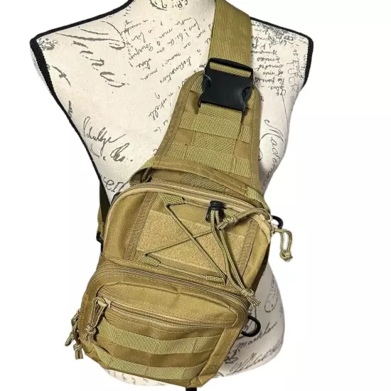 Tactical Chest Shoulder Bag Molle Crossbody Sling Backpack Outdoor Travel Hiking