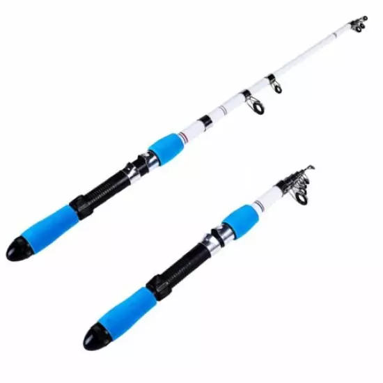 Telescopic Fishing Rod & Reel Combo Kit For Kids Travel Spinning Pole Tackle Set