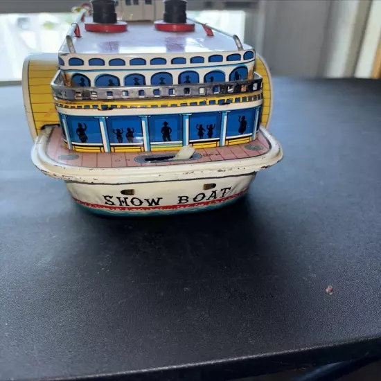 Untested Vintage 1960's Modern Toys Tin Litho Showboat Made In Japan