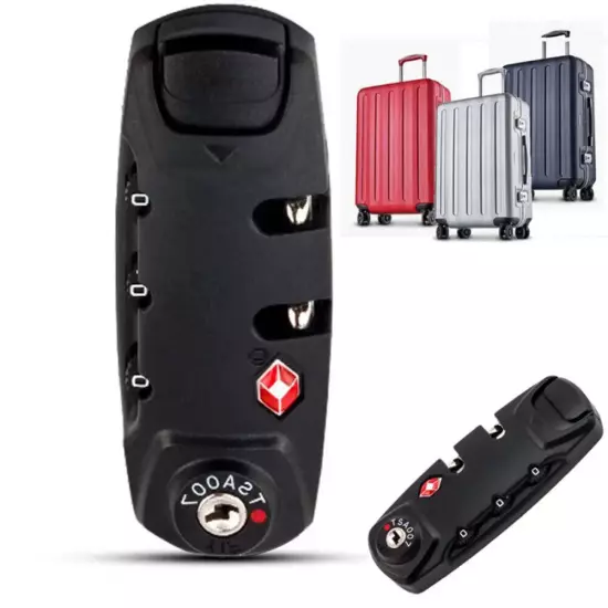 3 Digit Combination Padlock Luggage Suitcase Travel TSA Secure Code Lock