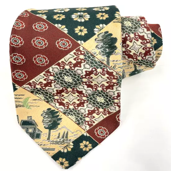 Pierre Cardin Paris New York Collage Patchwork Art Vintage Necktie Tie 3" x 59"