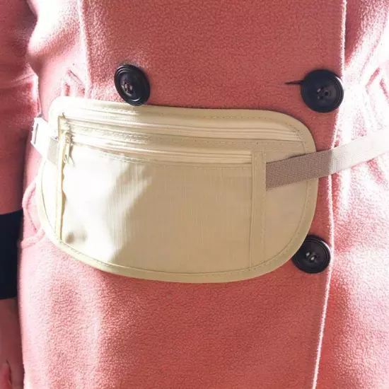 Invisible Travel Waist Packs Pouch for Passport Hidden Security Money Belt Bag