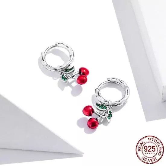 Original Sweet Cherry S925 Silver Earrings