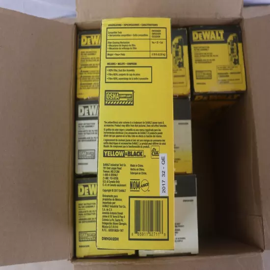 DEWALT Heavy Duty Dust Extraction Filter Assembly SET OF 8 DWH302Dh LOT of 8