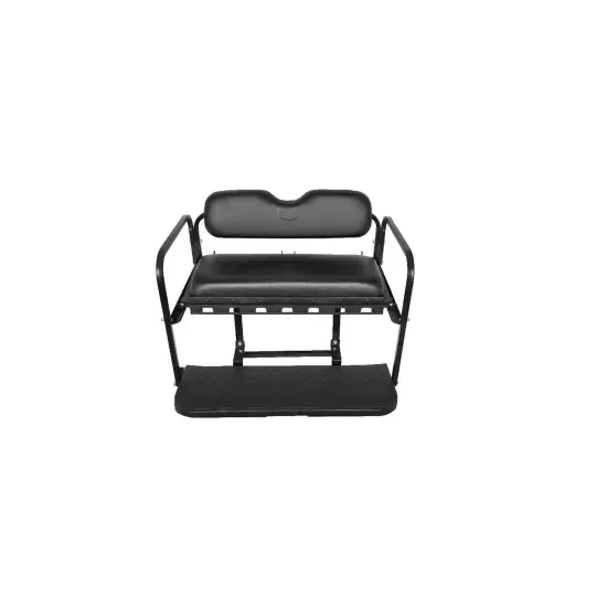 GTW MACH3 EZGO TXT Golf Cart Rear Flip Seat Kit with Steel Frame | Compatible...