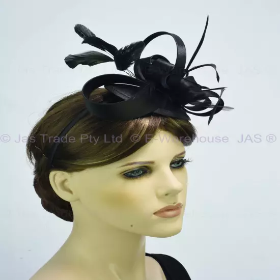 Spring Racing Race Party Melbourne Cup Feather Headband Hairband Clip Fascinator