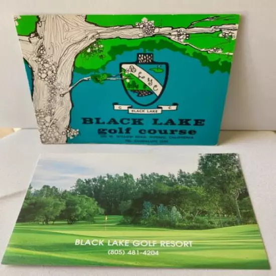 Lot of 2 VTG Unused Black Lake Golf Course Nipomo CA Scorecards 20 years apart!