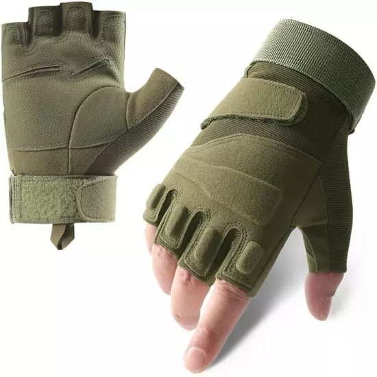 Military Army Shooting Fingerless Gloves Half Finger Tactical Gloves for Men