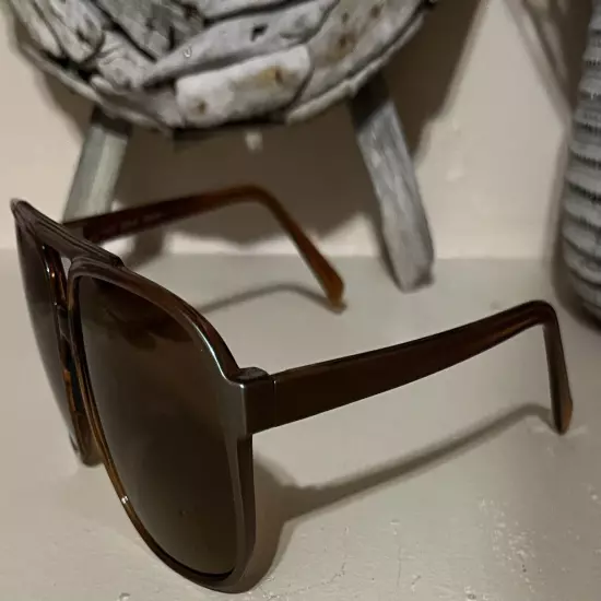 RARE Maui Jim "SILVERSWORD" 701-56 Brown w/ Iridescent Aqua Frames/Bronze Lenses