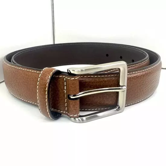 Cremieux Men’s Leather Belt Size 36 Cowhide Brown 