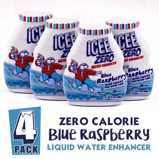 Zero Calorie Blue Raspberry Liquid Water Enhancer Drink Mix, Natural Flavor D...