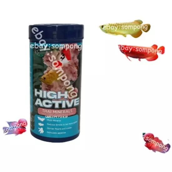 Fish Food Mineral High Active Cichlid Goldfish Competition Flowerhorn Betta 200g