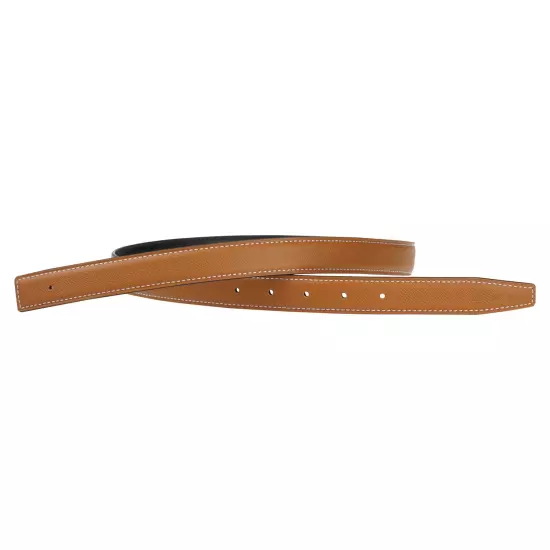 24mm H Belt Full Grain Cow Leather Replacement Belt Without Buckle