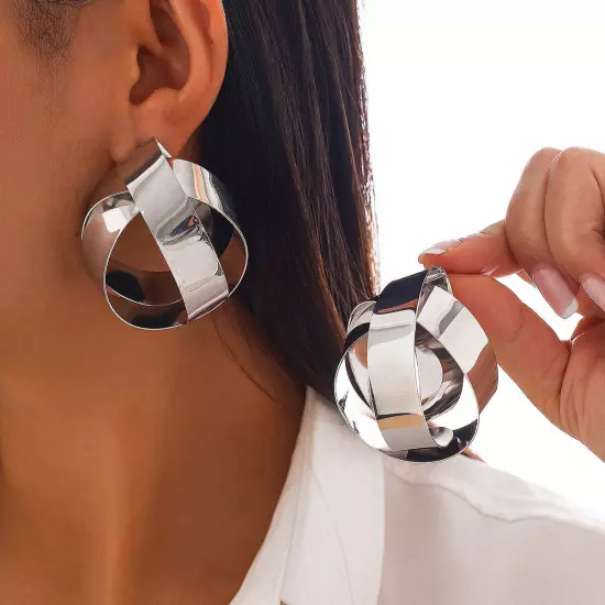 Women's Geometric Winding Punk Earrings