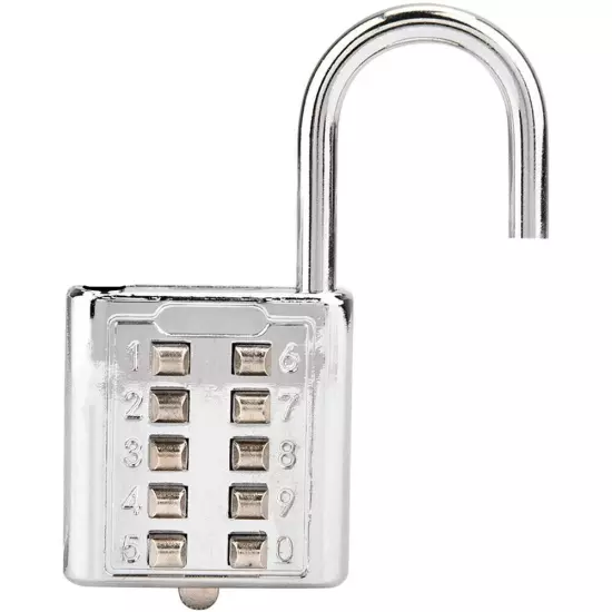 10-digit Push Button Combination Password Padlock Blind Button Padlock