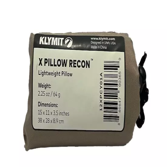 Klymit Pillow X Lightweight Camping Travel Pillow - Brand New