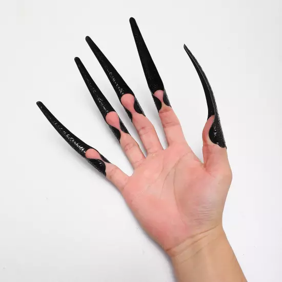 Womens Gloves Long Claw Decor Nails Props Witch Show Vampire Cosplay 1 Pair New