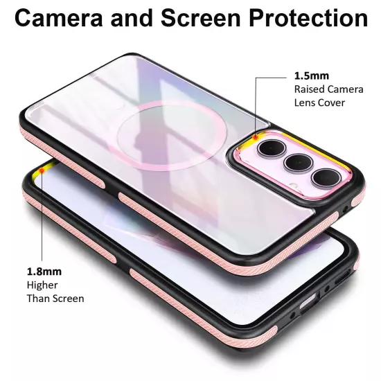 For Samsung Galaxy A15 5G Case Shockproof Magsafe Phone Cover + Lens Protector