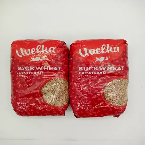 2 X Uvelka Buckwheat Groats Extra Uvelka, 2 X 52.9 oz, Exp 08/25