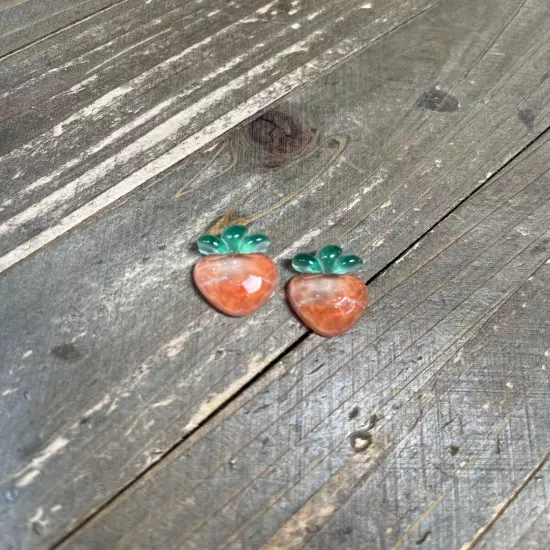 Shimmer Strawberry Post Earrings