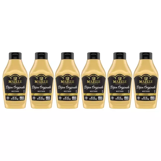 Maille Mustard Dijon Originale Squeeze 8.9 Oz, Pack Of Ounce (Pack of 6) 