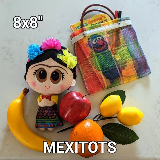 Colorful Tote Mesh Fiesta Bags Multi Use, 8x8, Party Favors, HQ, souvenir, lunch