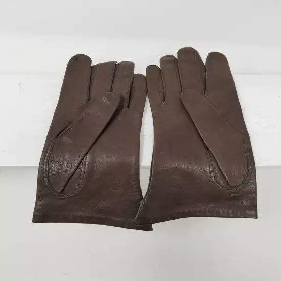 VTG Dawnelle Women’s Leather Dress Gloves Size 7 USA Made Silk Lined Leather