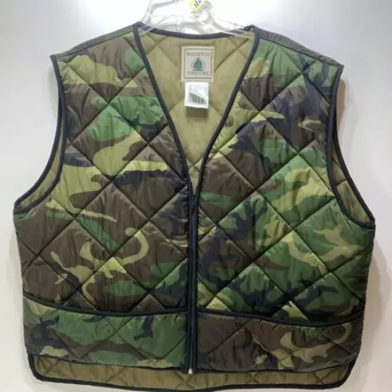 Northwest Territory Men's XXL Full Zip Vest Camo Jacket Quilted Insulation 