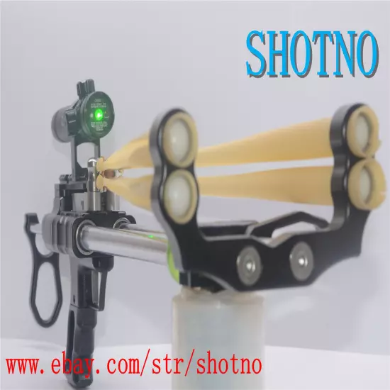 powerful hunting slingshot rifle catapult ST-8 black with High power green laser