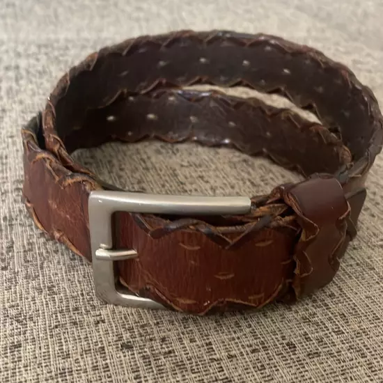 Mossimo Brown Leather Western Boho Belt Size M