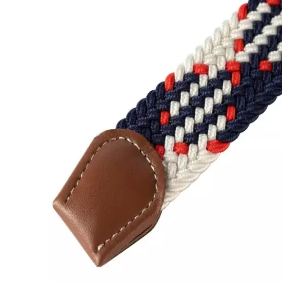 Mens Womens Belt Unisex Braided Elastic Stretch Fabric Enduring Woven Many Sizes