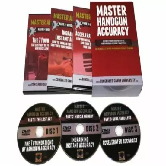 Master Handgun Accuracy Training Concealed Carry University Series 6 Hour 3 DVD 