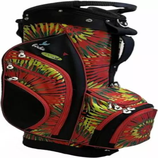 Birdie Babe Unisex Rasta Tie Dye Men or Womens Hybrid Golf Bag w/ Stand