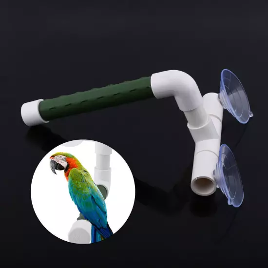 Bird Perches Parrot Budgie Foldable Suction Cup Window Shower Bath Wall Paw