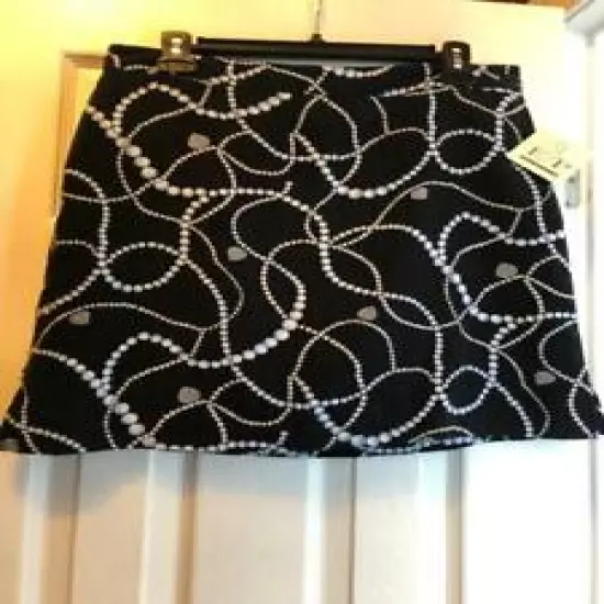 NWT Ladies EP PRO BLACK & POWDER BLUE Golf Skort sizes 10 & 12 CHARMED