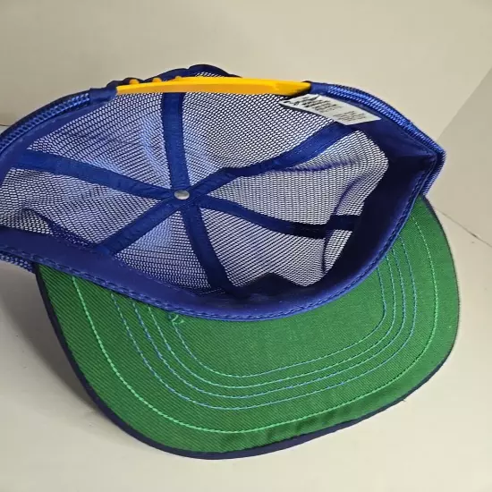 Great Condition! Michelin Man Tires Hat Cap With Patch Blue Snapback All Mesh 