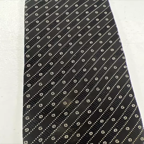 Gucci Men's Black Striped & Logo Neck Tie $295