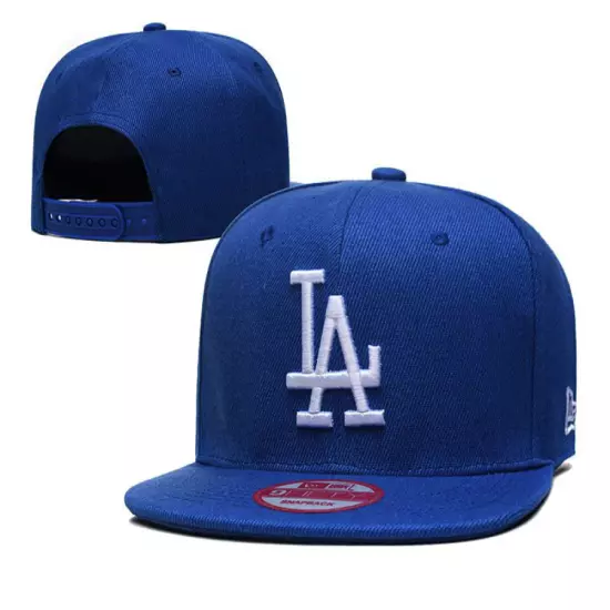 LA Baseball Cap Los Angeles Flat Brim Sanpbacks Made From Premium Quality Cotton