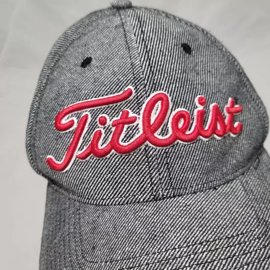 Titleist Baseball Golf Hat Strapback Adjustable Cap Gray Grey - One Size Fits