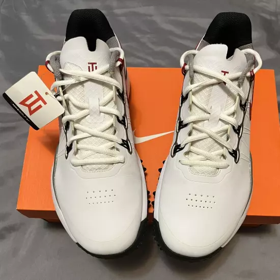 2013 Nike Tiger Woods TW14 White Mens Size 10 Jordan Golf Shoes New !!